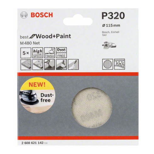 Feuille abrasive Bosch M480 Ø 115