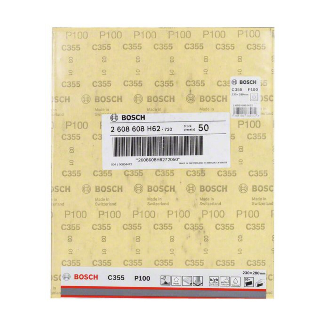 Bosch feuille abrasive papier C355 feuille abrasive papier 230 x 280 mm 100