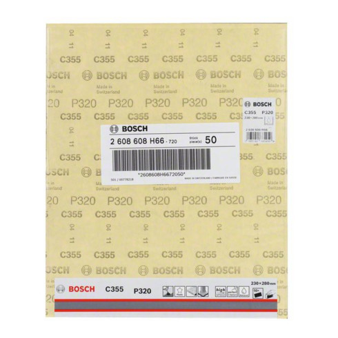 Bosch feuille abrasive papier C355 feuille abrasive papier 230 x 280 mm 320