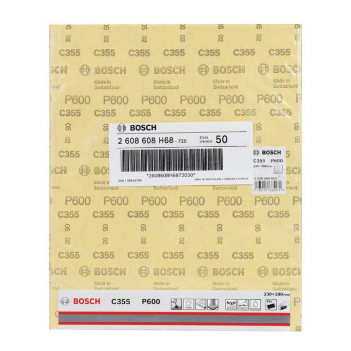 Bosch feuille abrasive papier C355 feuille abrasive papier 230 x 280 mm 600