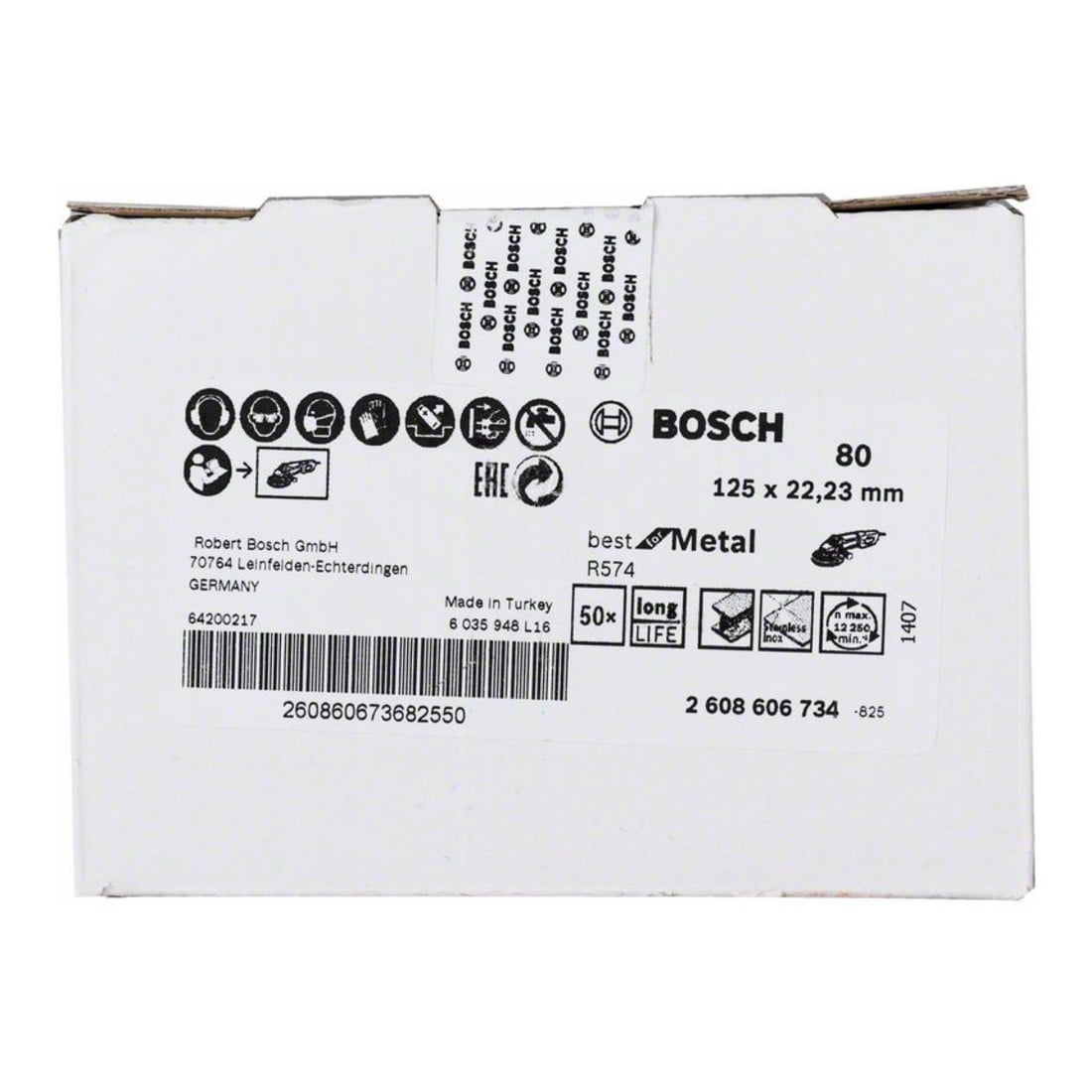 Bosch Fiber Disc R574 Best for Metal Zirconia Alumina 125 mm 22,23 mm 80