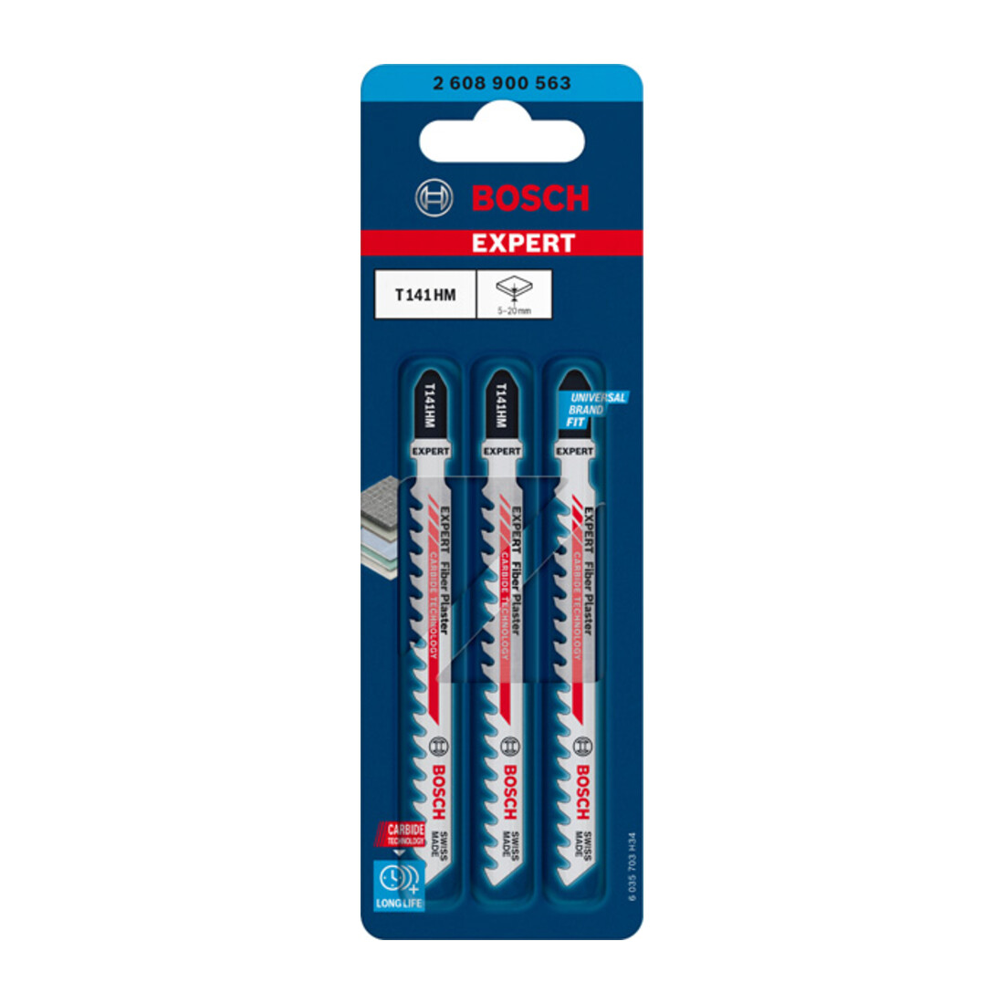 Bosch Fiber Plaster EXPERT T 141 HM lama per seghetti alternativi