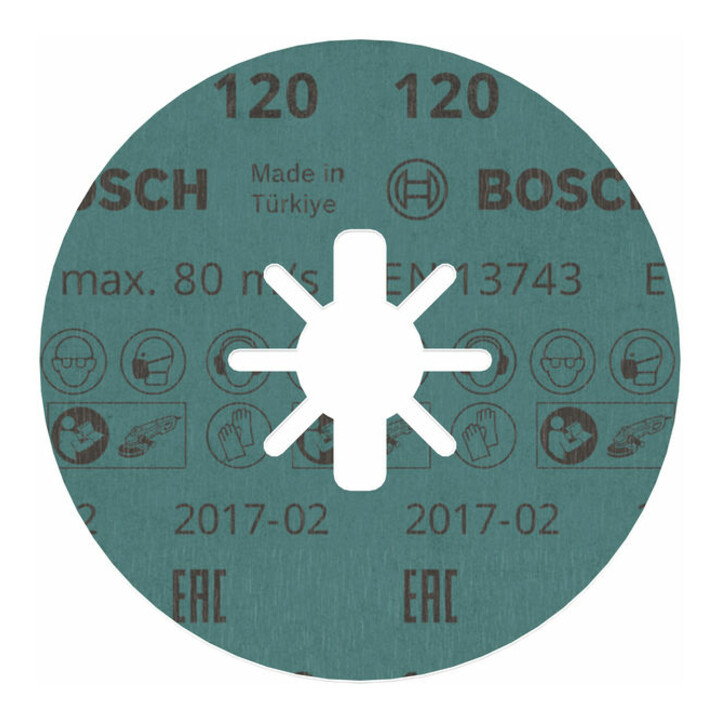 Bosch Fiberscheibe R780 Best for Metal and Inox X-LOCK 115 x 22,23 mm K 120 Stern