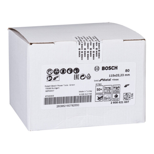 Bosch fiberschijf R780, Best for Metal and Inox voor haakse slijpmachines