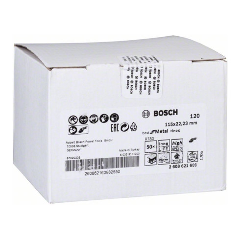 Bosch fiberschijf R780, Best for Metal and Inox voor haakse slijpmachines