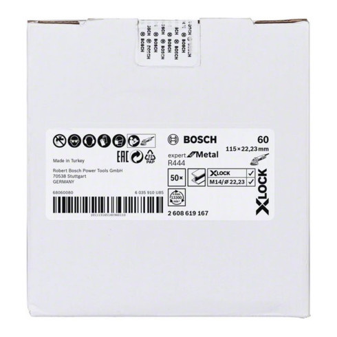 Bosch X-LOCK Fiberschleifscheibe R444 Expert for Metal