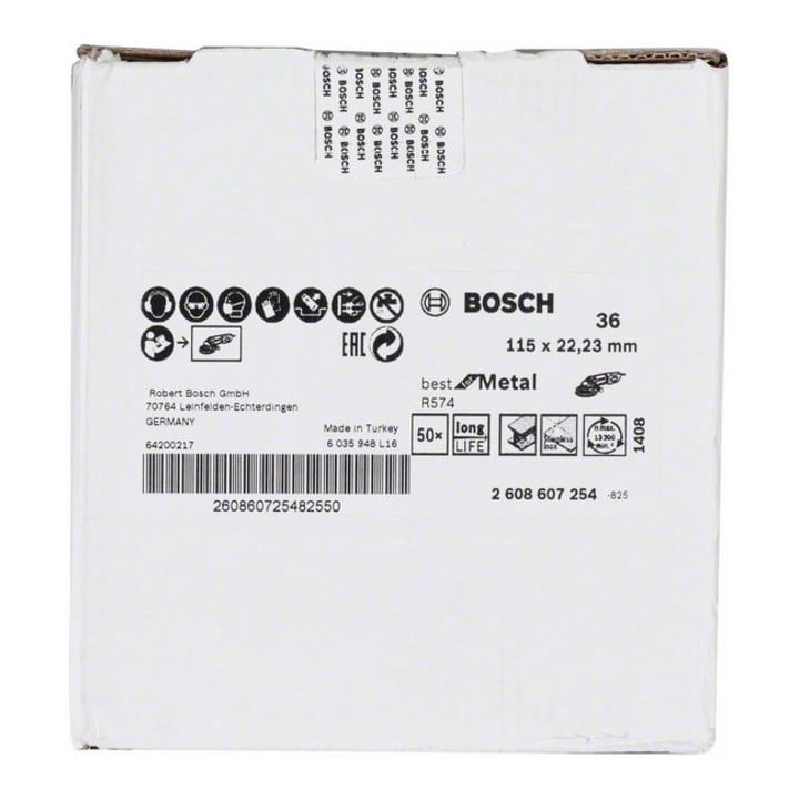 Bosch Fiberschleifscheibe R574 Best for Metal Zirkonkorund 115 mm 22,23 mm 36