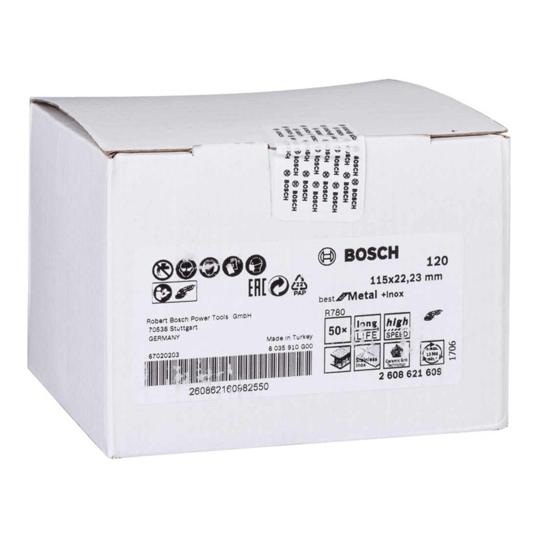 Bosch Fiberschleifscheibe R780, Best for Metal and Inox für Winkelschleifer