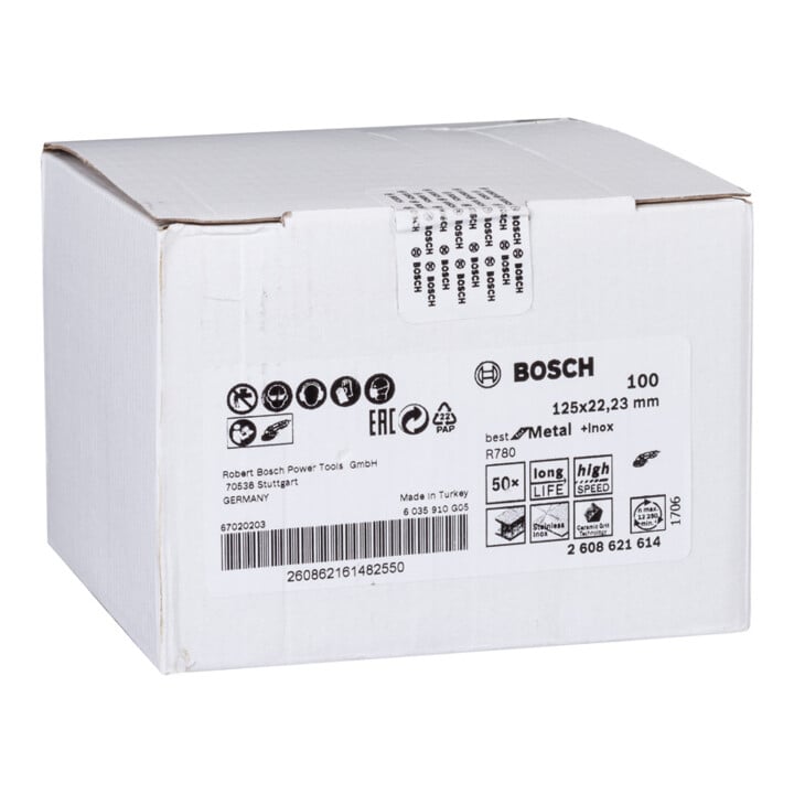 Bosch Fiberschleifscheibe R780 Best for Metal and Inox 125 x 22,23 mm 100