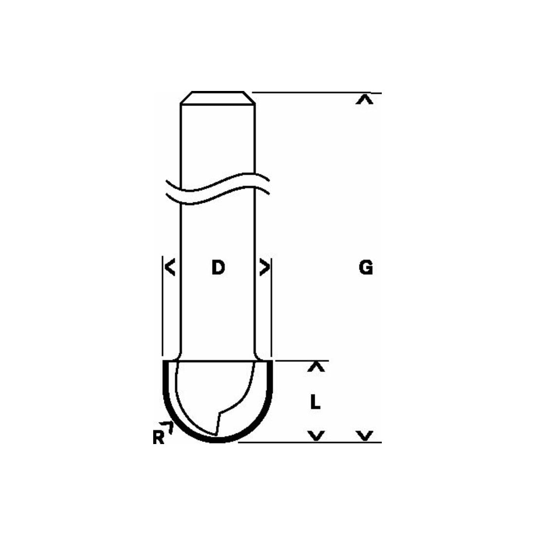 Bosch fileersnijder 8 mm R1 3 mm D 6 mm L 12,7 mm G 50,8 mm