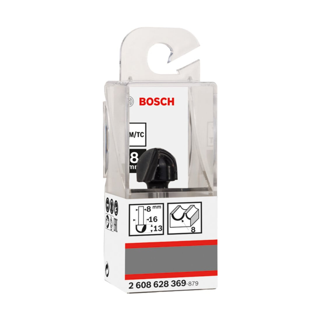 Bosch fileersnijder 8 mm R1 8 mm D 16 mm L 12,4 mm G 45 mm