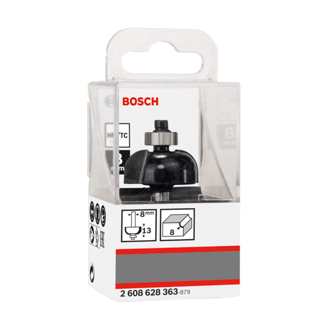 Bosch fileersnijder 8 mm R1 8 mm D 28,7 mm L 13 mm G 54 mm