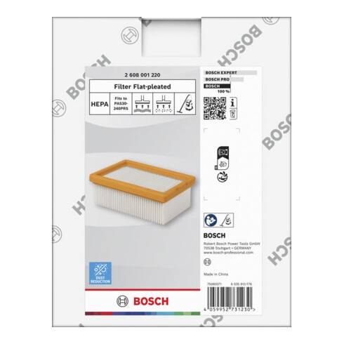 Bosch Filtre HEPA plat plié pour aspirateur