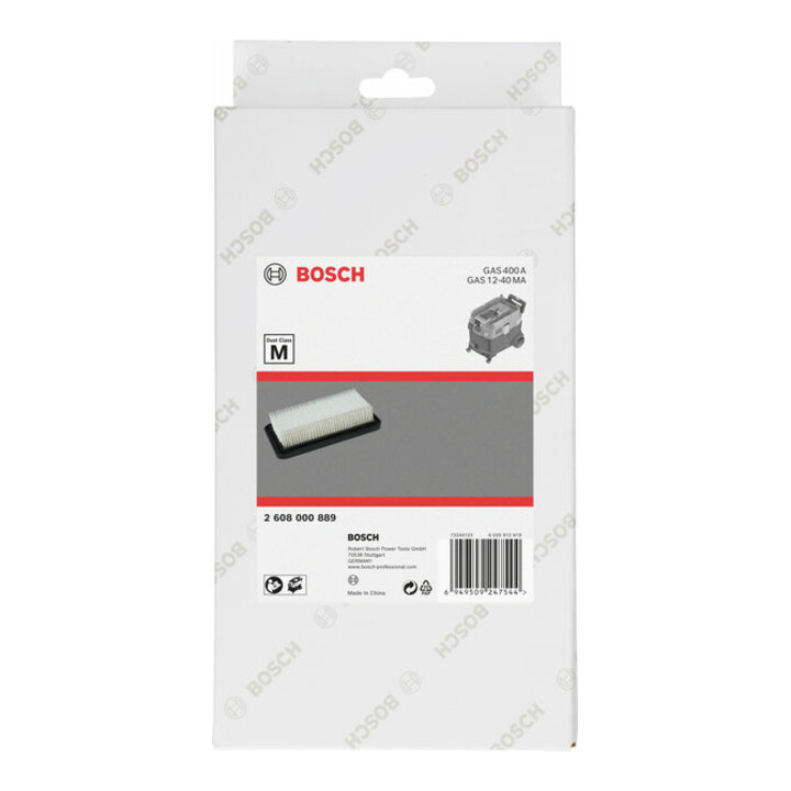 Bosch Filtre plissé PES plat