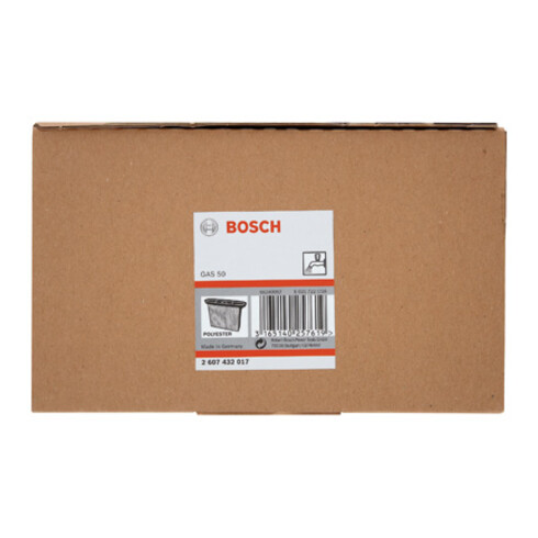 Bosch Filtro plissettato in poliestere quadrato 8600cm², 257x69x187mm