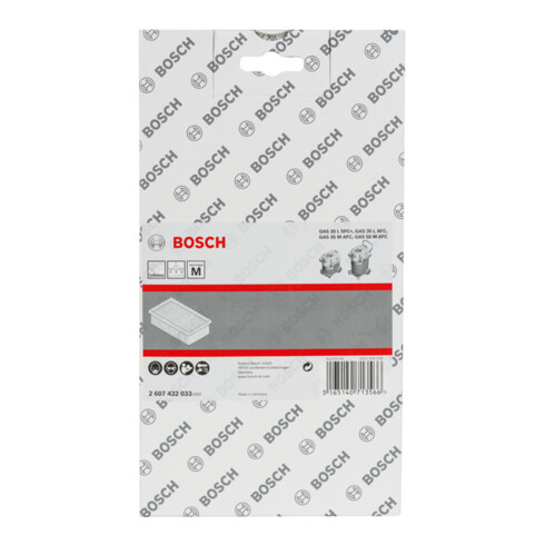 Bosch Filtro plissettato piatto in cellulosa 6150 cm², 240 x 140 x 56 mm