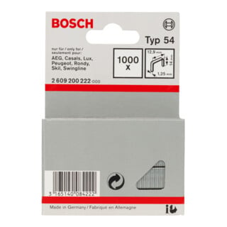 Bosch Flachdrahtklammer Typ 54, 12,9 x 1,25 x 14 mm