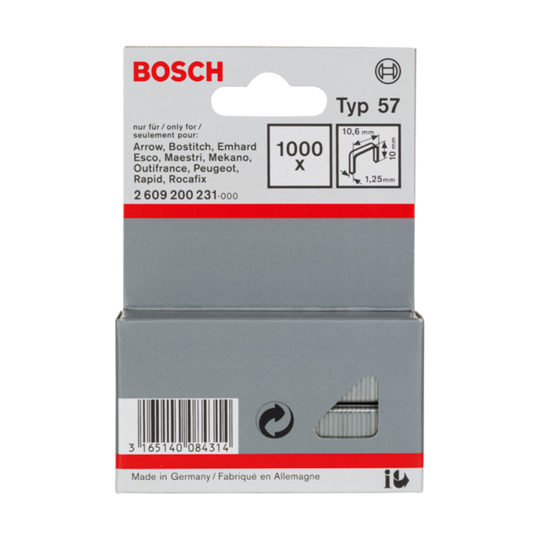 Bosch Flachdrahtklammer Typ 57
