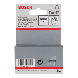 Bosch Flachdrahtklammer Typ 57, 10,6 x 1,25 x 12 mm