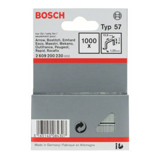 Bosch Flachdrahtklammer Typ 57, 10,6 x 1,25 x 8 mm