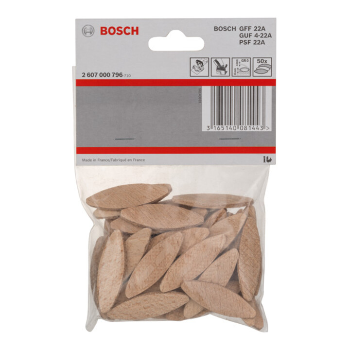 Bosch Flachdübel, 45 x 15 x 4 mm, GR 0