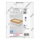 Bosch Flacher gefalteter HEPA-Filter für Staubsauger-3