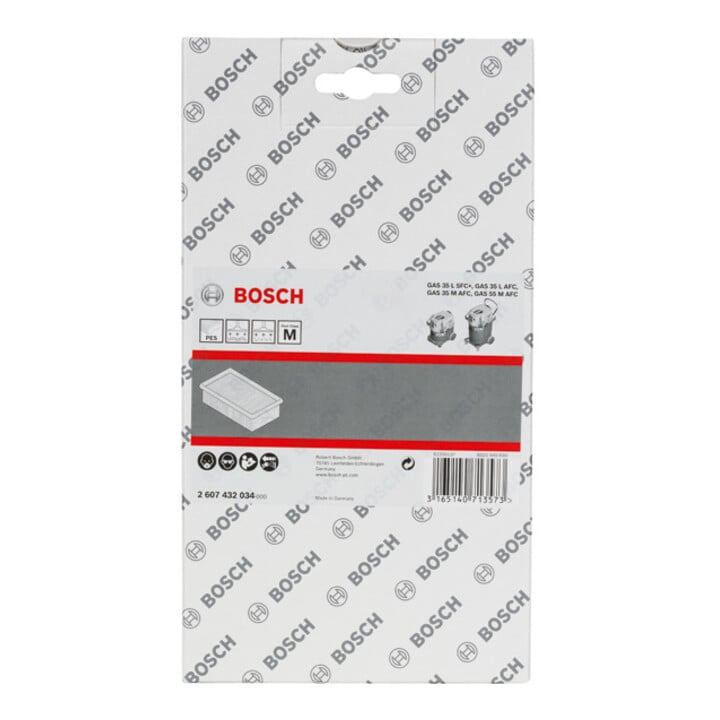 Bosch Flachfaltenfilter Polyester viereckig 6150 cm², 240 x 140 x 56 mm