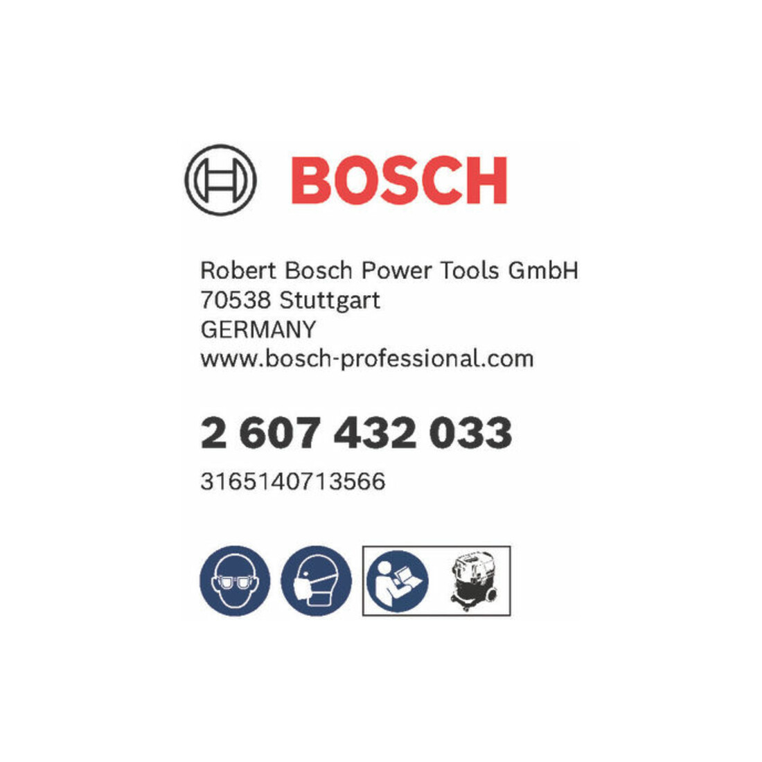 Bosch Flachfaltenfilter Zellulose 6150 cm², 240 x 140 x 56 mm