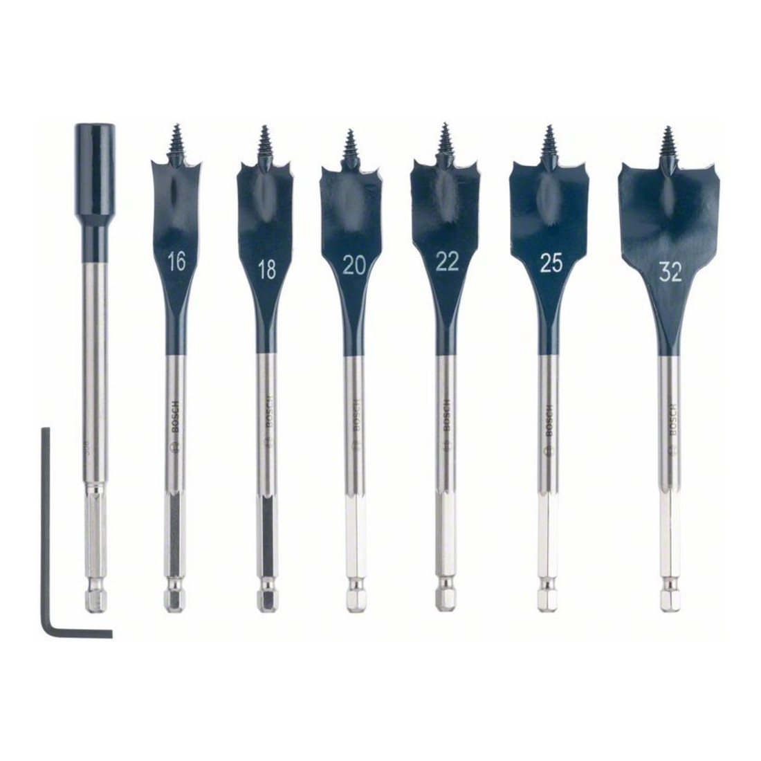 Bosch Flachfräsbohrer-Set Self Cut Speed 7-teilig 16 - 32 mm