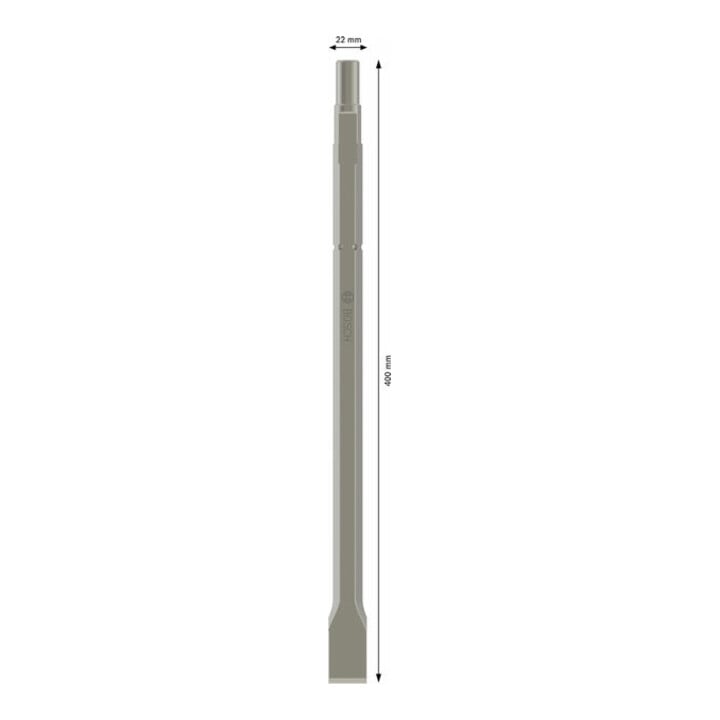 Bosch Flachmeißel mit 19-mm-Sechskantaufnahme mit abgedrehtem Bund 400 x 22 mm