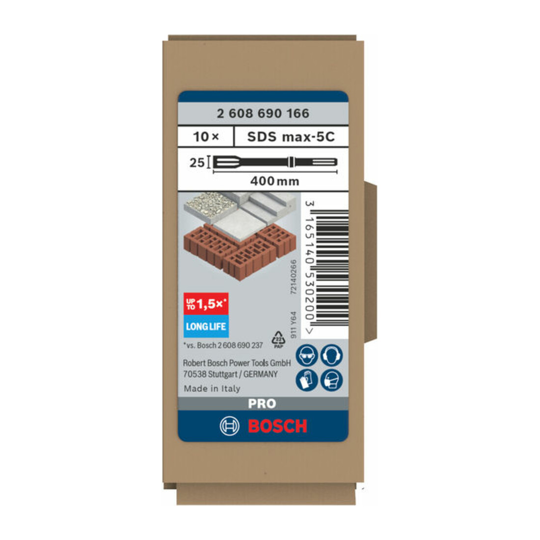 Bosch Flachmeißel RTec Sharp, mit SDS-max-Aufnahme, 400 mm