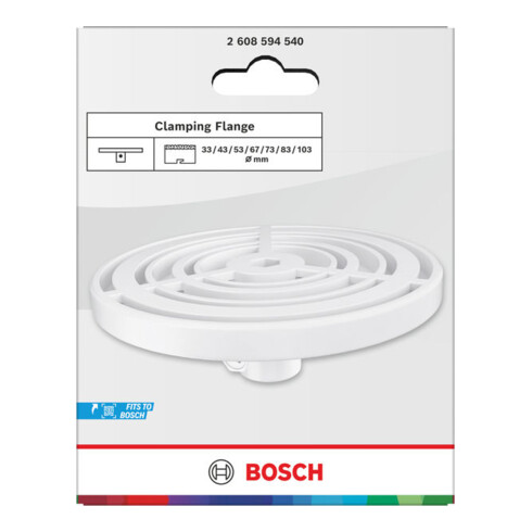 Bosch Flangia di serraggio per sega a tazza Brick and Soft Tile, 33-103 mm