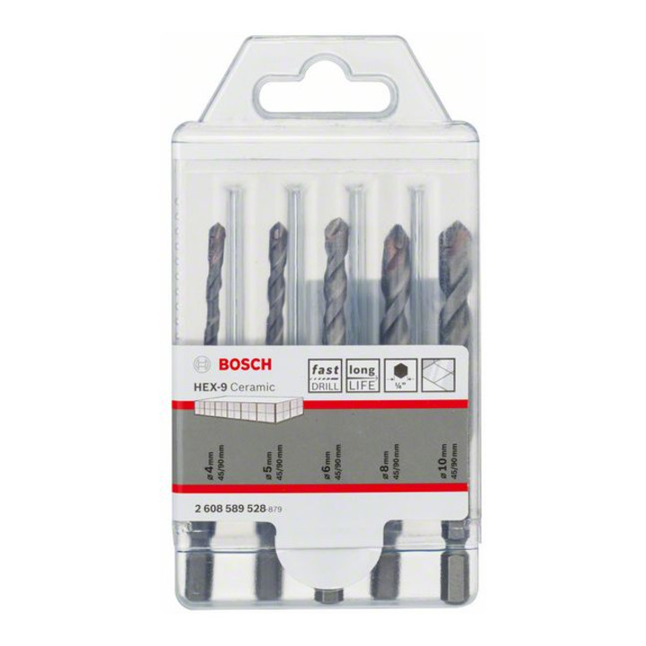 Bosch Fliesenbohrer-Set HEX-9 Ceramic 5-teilig 4 - 10 mm