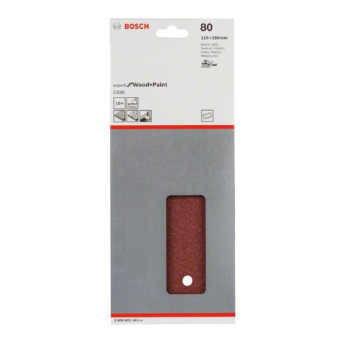 Bosch Foglio abrasivo C430, 115x280