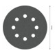 Bosch Foglio abrasivo F355, 125mm, 320 8 fori, velcro-4