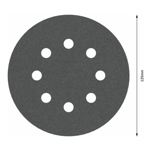 Bosch Foglio abrasivo F355, 125mm, 320 8 fori, velcro