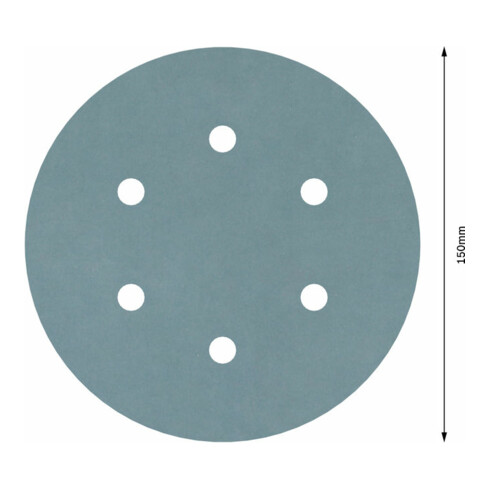 Bosch Foglio abrasivo F355, 6 fori, velcro 6mm, 150mm,
