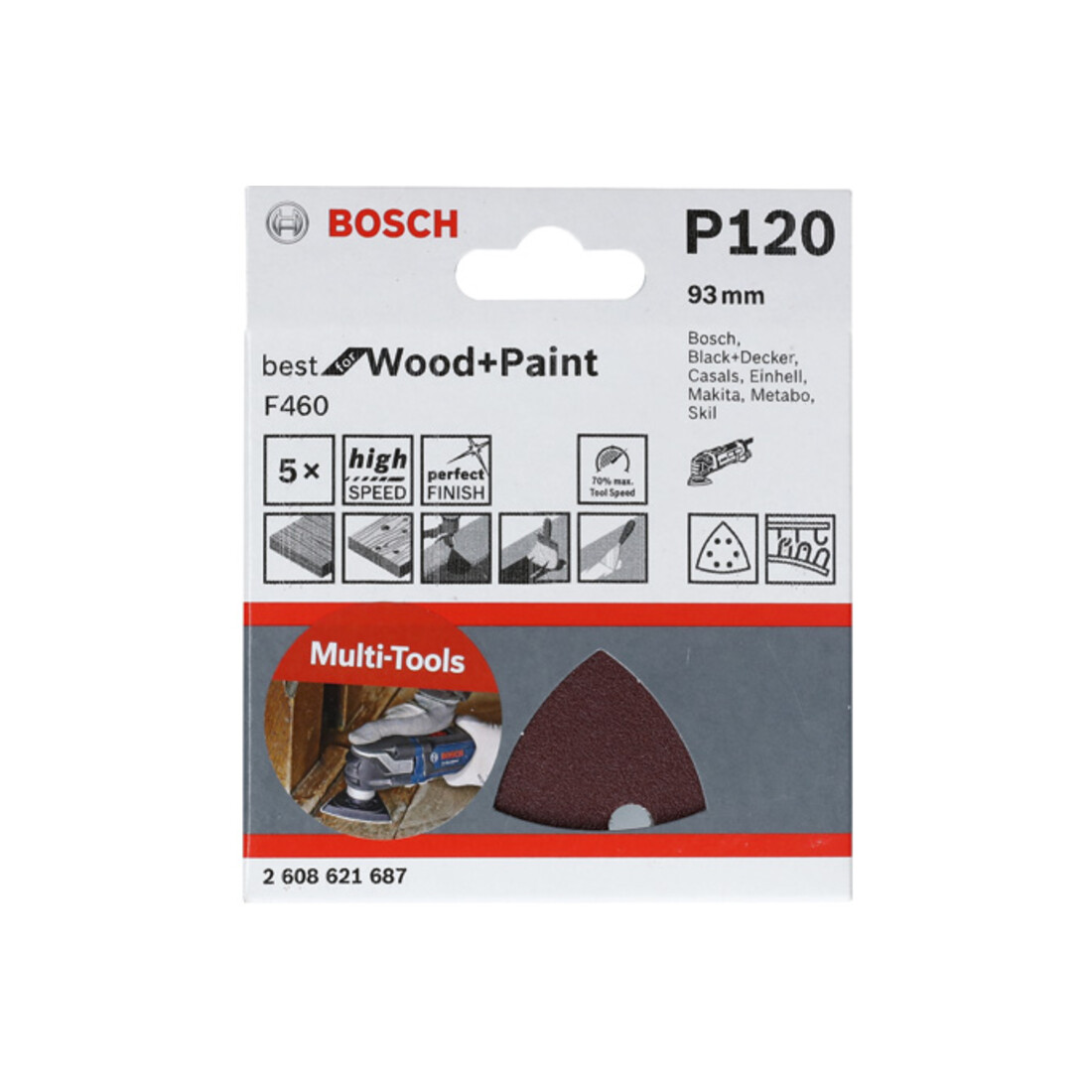 Bosch Foglio abrasivo F460 BfWP, 93mm