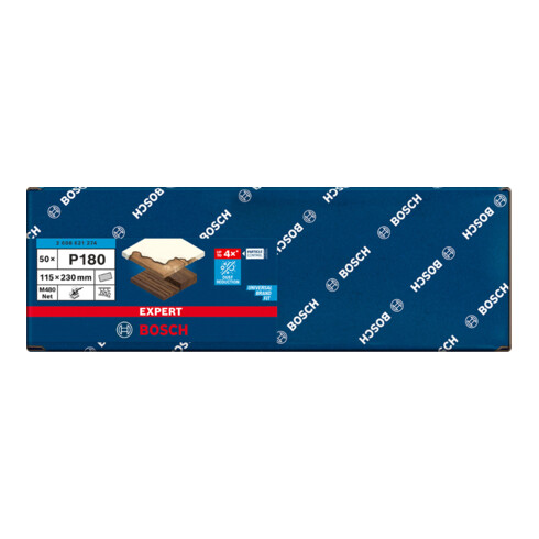 Bosch Foglio abrasivo M480 Net Best for Wood and Paint, 115x230mm, 180