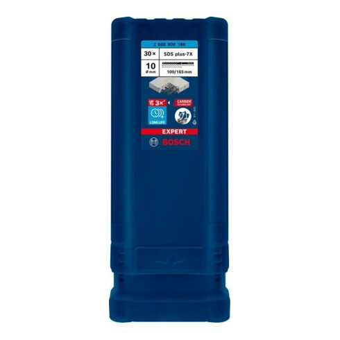 Bosch Foret à percussion EXPERT 10x100x165mm VE de 30 pièces SDS plus-7X