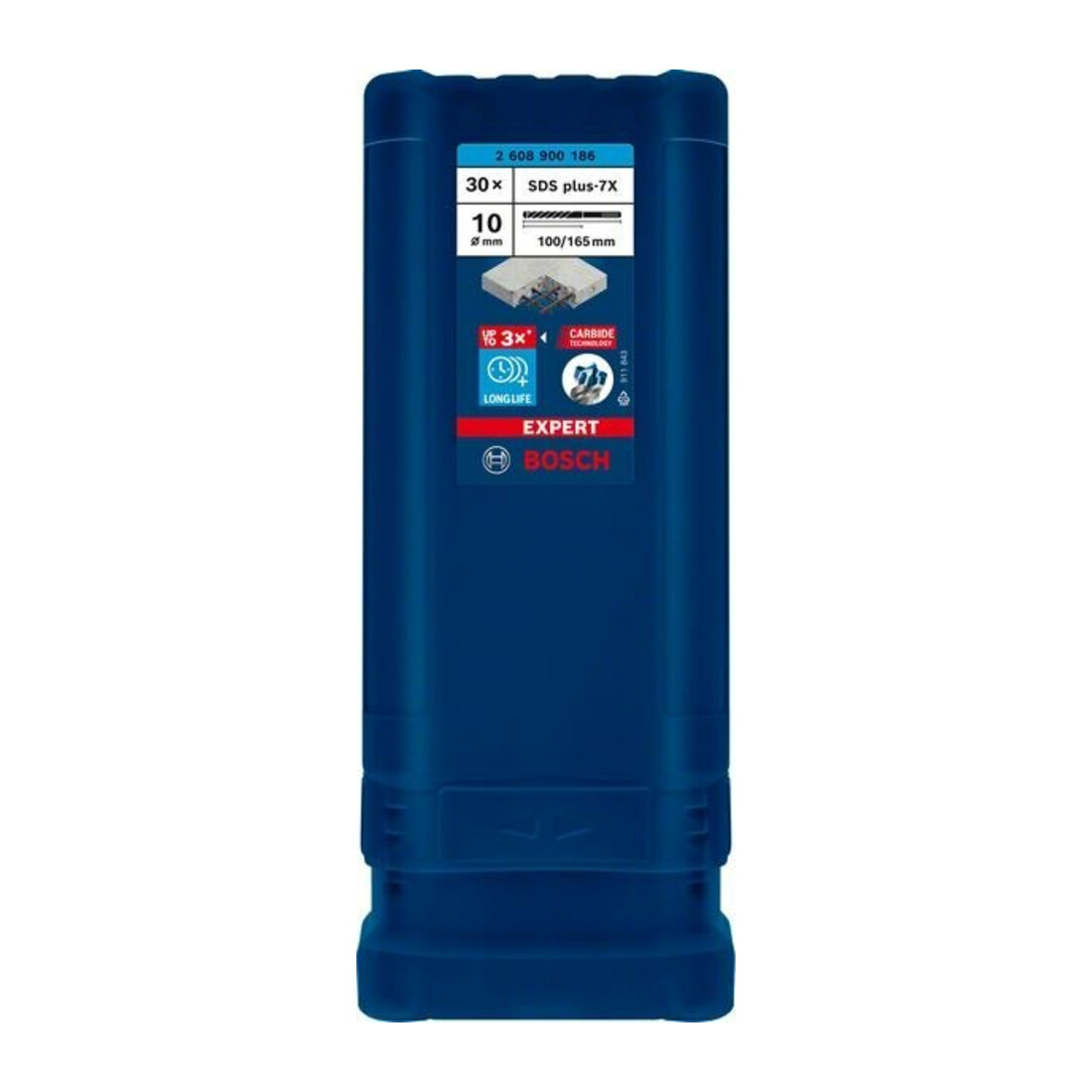 Bosch Foret à percussion EXPERT 10x100x165mm VE de 30 pièces SDS plus-7X