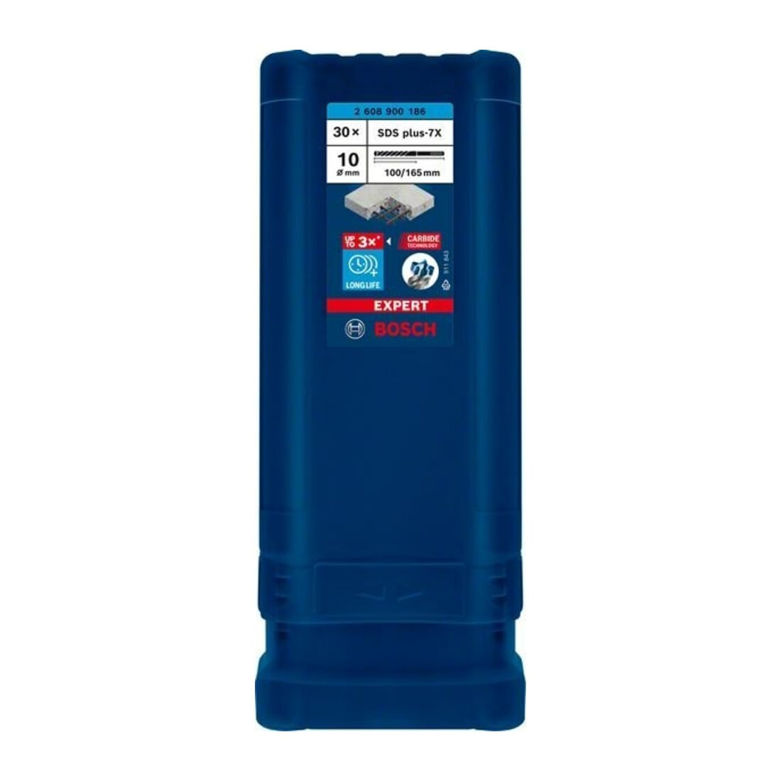 Bosch Foret à percussion EXPERT 10x100x165mm VE de 30 pièces SDS plus-7X