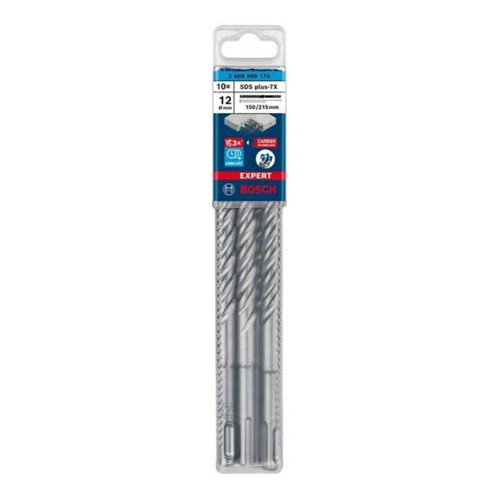 Bosch Foret à percussion EXPERT 12x150x215mm VE 10 pièces SDS plus-7X