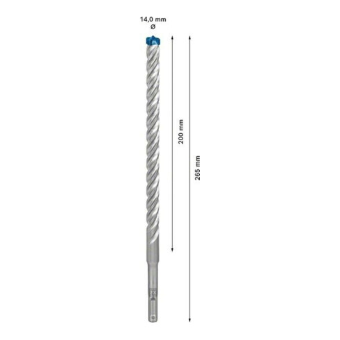 Bosch Foret à percussion EXPERT 14x200x265mm VE de 10 pièces SDS plus-7X