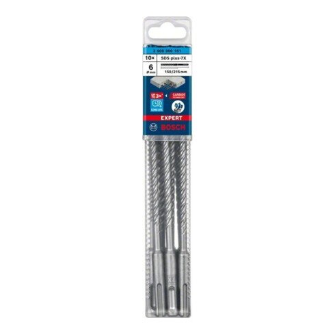 Bosch Foret à percussion EXPERT 6x150x215mm VE de 10 pièces SDS plus-7X