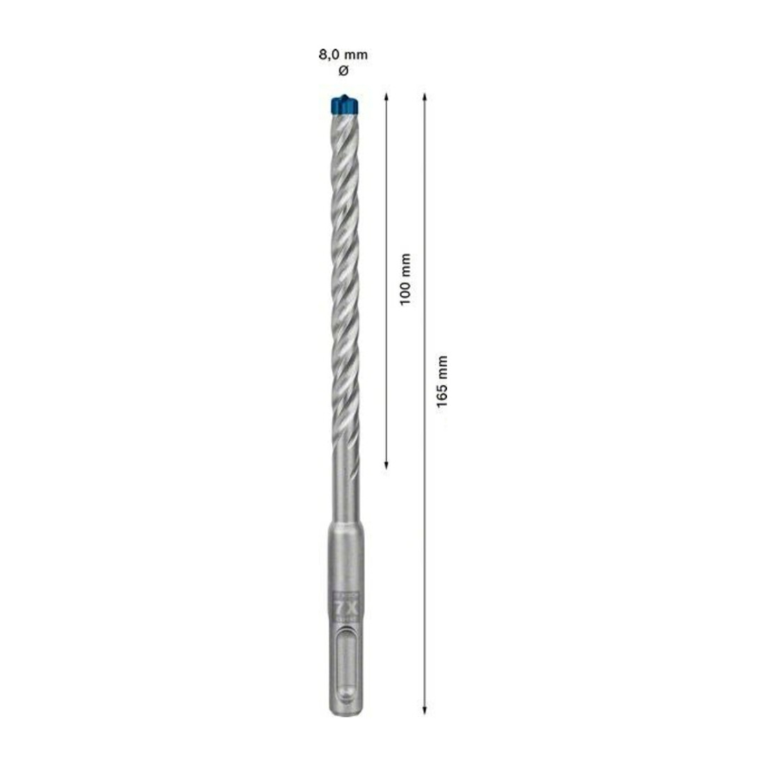 Bosch Foret à percussion EXPERT 8x100x165mm VE de 50 pcs SDS plus-7X