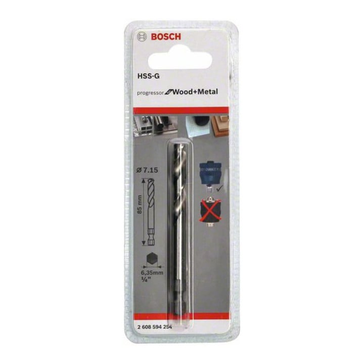 Bosch Foret central Plus HSS-G 7,15 x 85 mm