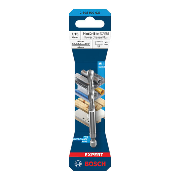 Bosch Foret-centreur pour EXPERT Power Change Plus, HSS-G, Ø7,15 x 44 x 85 mm