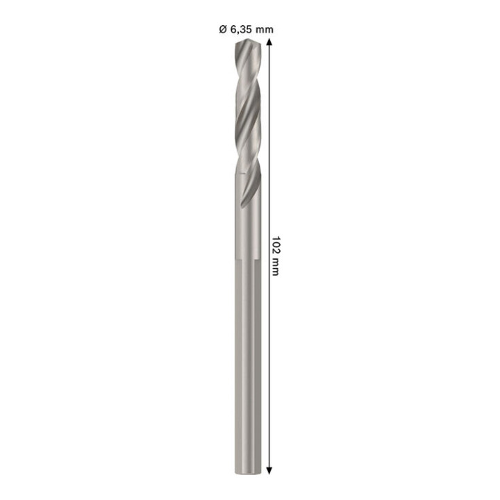 Bosch Foret-centreur pour porte-foret standard, HSS-G, 6,35 x 44 mm