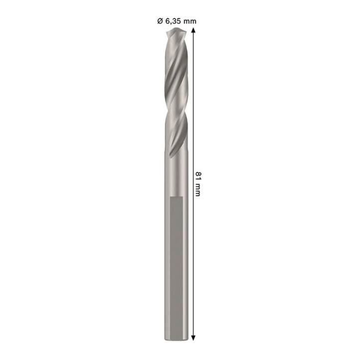 Bosch Foret-centreur pour porte-foret standard, HSS-G, 6,35 x 44 mm
